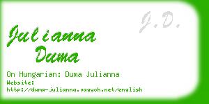 julianna duma business card